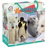 Puzzle Animaux Neige 4x100 pièces