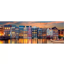 Cities Bright Amsterdam 1000-piece panoramic puzzle Clementoni