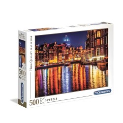 Cities Night Amsterdam 500-piece puzzle Clementoni