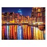 Puzzle 500 pièces Cities Night Amsterdam Clementoni