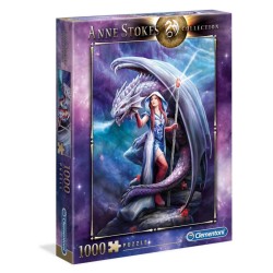 Puzzle 1000 pièces Fantasy Dragon Mage Anne Stokes Clementoni