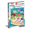 Puzzle 2x20 db-os Baby Shark Beach Clementoni