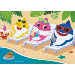 Puzzle 2x20 db-os Baby Shark Beach Clementoni