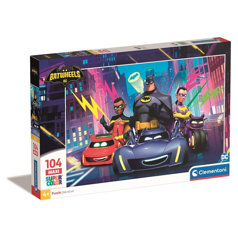 Puzzle maxi Batman Batwheels 104 db-os Clementoni