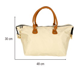 Sac cabas avec pochette beige