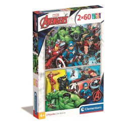 Puzzle Clementoni Avengers contre la menace 2x60 pièces