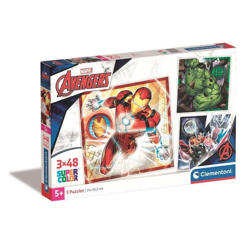 Puzzle 3x48 pièces Avengers Super-héros Clementoni