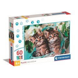 Puzzle Clementoni 60 pièces Chats adorables jumeaux