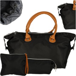 Sac cabas avec pochette noir