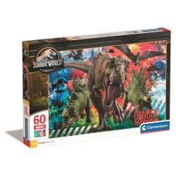 Puzzle maxi 60 pièces Danger des dinosaures Clementoni