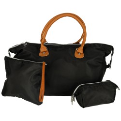 Sac cabas avec pochette noir
