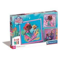 Disney Princess Junior Ariel 3x48-piece Clementoni Puzzle