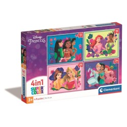 Puzzle 4 en 1 Princesses Disney Clementoni