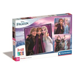 Puzzle Feuille Disney Frozen 3x48 pièces Clementoni