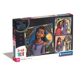 Puzzle Disney Wish Mystic 3x48 pièces Clementoni