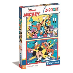 Puzzle Disney Mickey Rire 2x20 db-os Clementoni