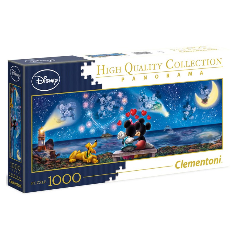 Disney Mickey, Minnie Written in the Stars 1000-piece panoramic puzzle Clementoni