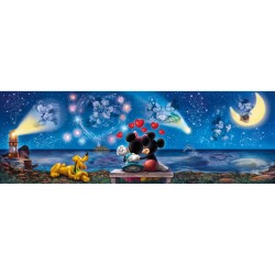 Disney Mickey, Minnie écrit dans les étoiles 1000 pièces Panorama-Puzzle Clementoni