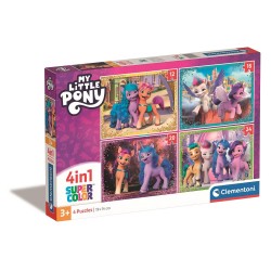 Puzzle 4 en 1 Mon Petit Poney Glitters de Clementoni