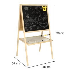 Tableau noir effaçable à sec 37x48x90 naturel