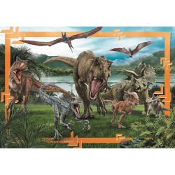 Jurassic World Predator-Prey 104 db-os maxi puzzle Clementoni