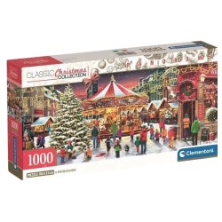 Christmas Village i falu 1000-piece panorama puzzle Clementoni