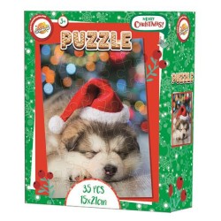 Puzzle Mini Noël i, Husky 35 pièces