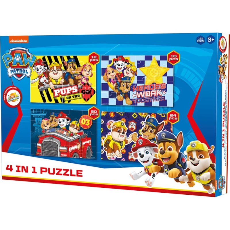 Puzzle 4 en 1 Pat' Patrouille