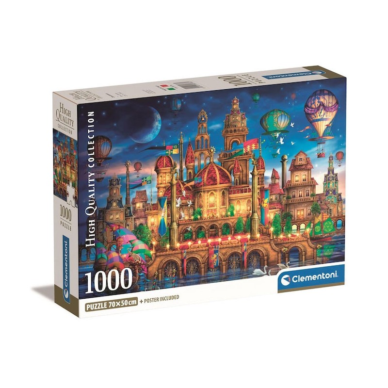 Cities Downtown Fairy Town 1000-piece puzzle Clementoni