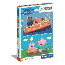 Puzzle db-os 2x20 de Peppa Malac Free Day Clementoni