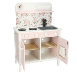 Cuisine pour enfant en bois fleurs + accessoires et  four