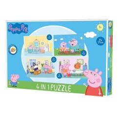 Puzzle 4 en 1 Peppa Pig Home