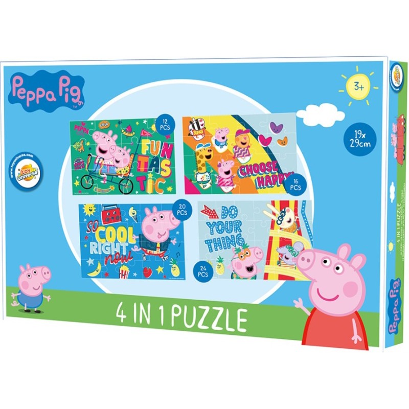 Puzzle 4 en 1 Peppa Pig