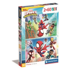 Spiderman Spidey 2x60 pieces puzzle Clementoni