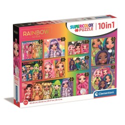 Puzzle 10 en 1 Rainbow High Personnalités Clementoni