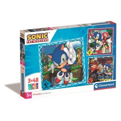 Puzzle 3x48 pièces Sonic le Hérisson Docteur Eggman Clementoni