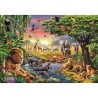 Puzzle 2000 pièces Animaux Rassemblement Africain Safari Clementoni