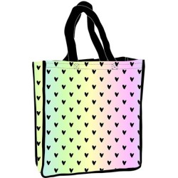 Sac shopping holographique Color Heart 34 cm