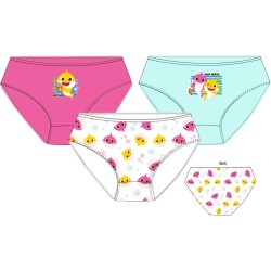 Baby Shark Pink children's underwear, 3-pack panties