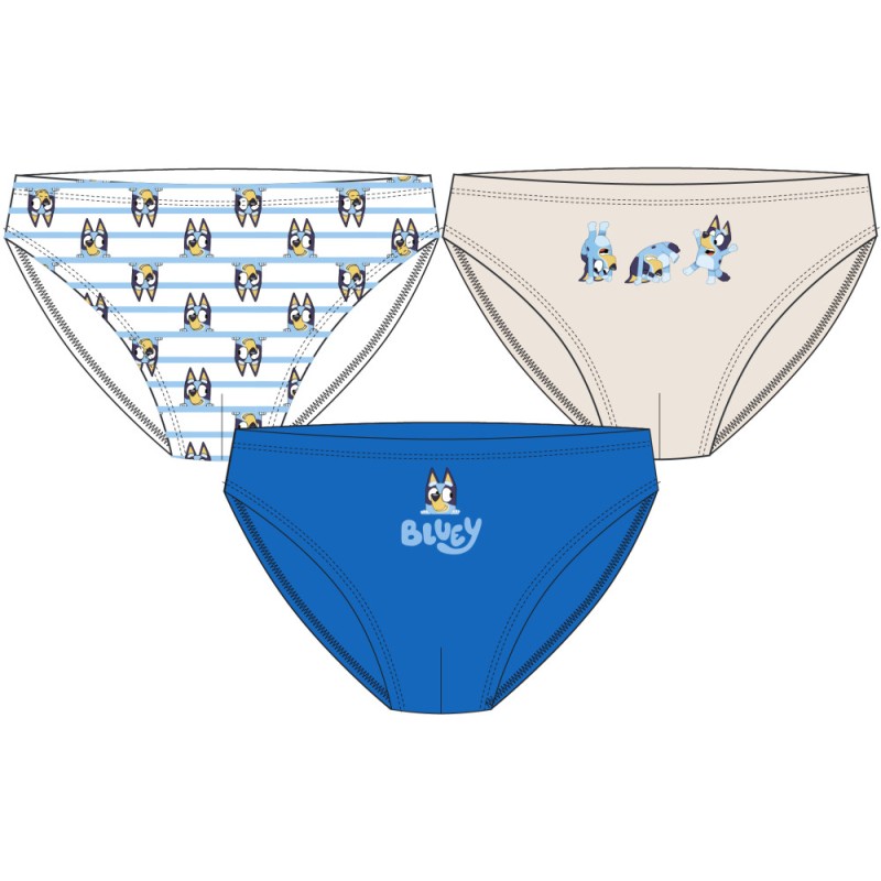 Bluey children's underwear, 3 pieces/pack 98-128 cm