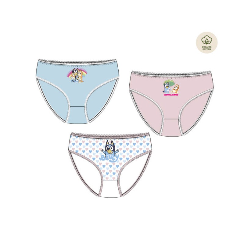 Lot de 3 slips pour enfants Bluey Love