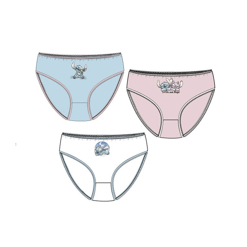 Disney Lilo and Stitch Cute children's underwear, panties 3 pieces/pack