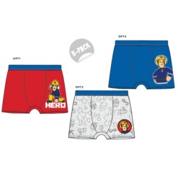 Boxer pour enfant Sam le pompier 3 pièces/pack 98-128 cm