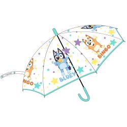 Parapluie semi-automatique transparent pour enfants Bluey Star √ò74 cm