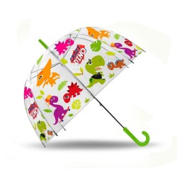 Dinosaur children's transparent semi-automatic umbrella Ø70 cm