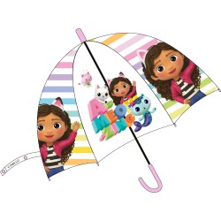 Parapluie semi-automatique transparent pour enfants A-meozing de Gabby's Dollhouse √ò74 cm