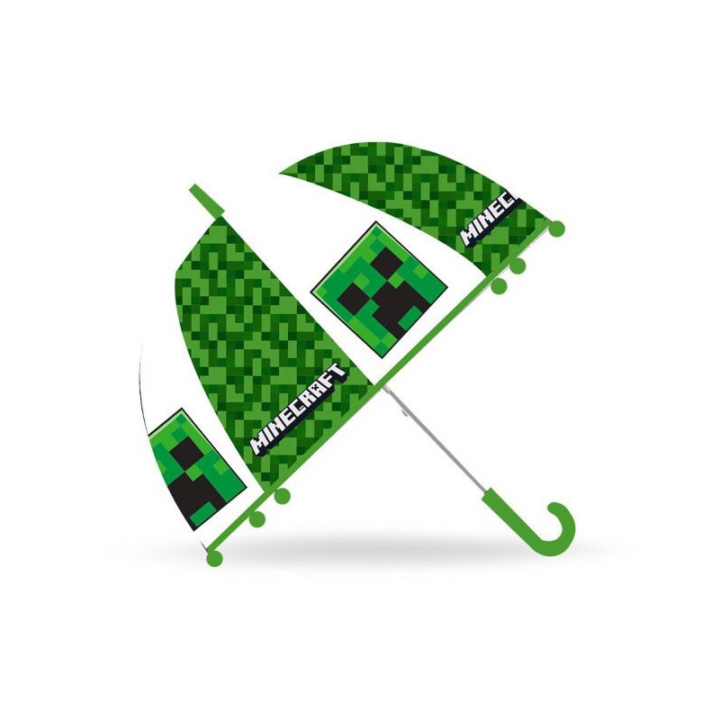 Minecraft children's transparent semi-automatic umbrella Ø70 cm