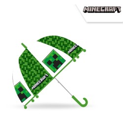 Parapluie semi-automatique transparent pour enfants Minecraft √ò70 cm