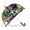 Minecraft children's transparent semi-automatic umbrella Ø70 cm