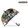 Minecraft children's transparent semi-automatic umbrella Ø70 cm